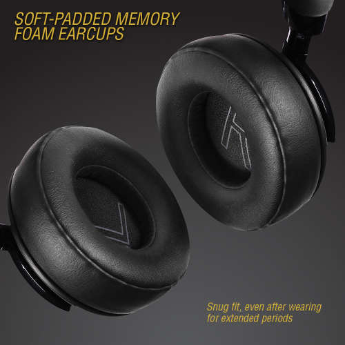 VolkanoX Asista H01 Series Bluetooth Black Headphones with Voice Assistant with Hard Carry Case