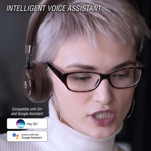 VolkanoX Asista H01 Series Bluetooth Black Headphones with Voice Assistant