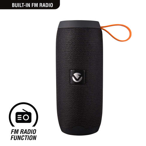 Volkano Stun Series Explosive Bluetooth Fabric Speaker with Micro SD Card Reader, Built-in FM Radio
