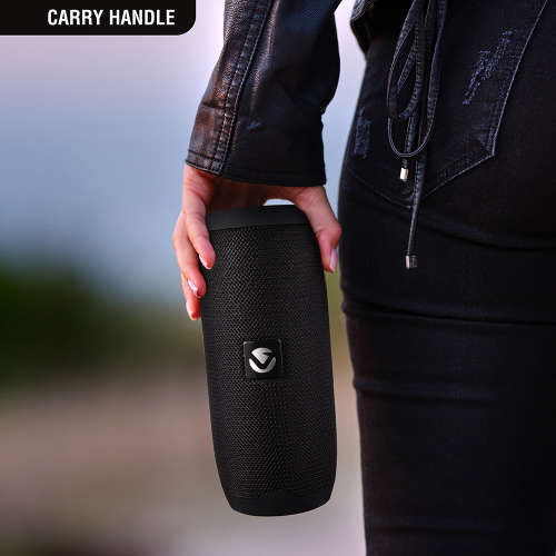 Volkano Stun Series Explosive Bluetooth Fabric Speaker with Micro SD Card Reader, Built-in FM Radio