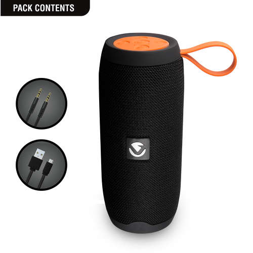 Volkano Stun Series Explosive Bluetooth Fabric Speaker with Micro SD Card Reader, Built-in FM Radio