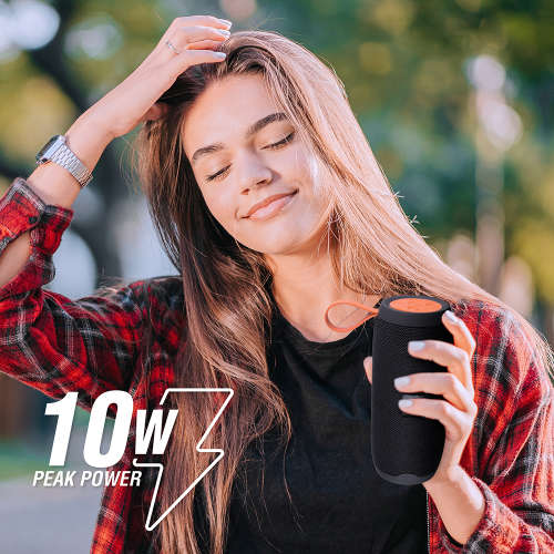 Volkano Stun Series Explosive Bluetooth Fabric Speaker with Micro SD Card Reader, Built-in FM Radio