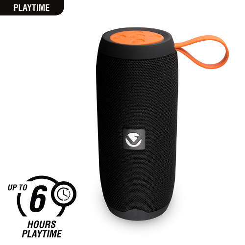 Volkano Stun Series Explosive Bluetooth Fabric Speaker with Micro SD Card Reader, Built-in FM Radio