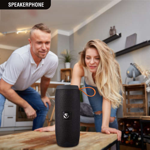 Volkano Stun Series Explosive Bluetooth Fabric Speaker with Micro SD Card Reader, Built-in FM Radio