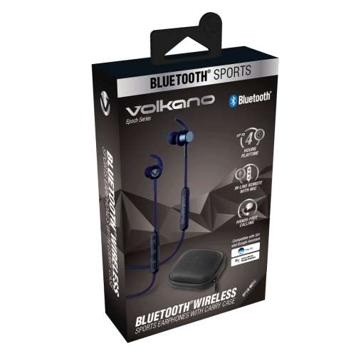Volkano Epoch Series Bluetooth Earphones - Blue