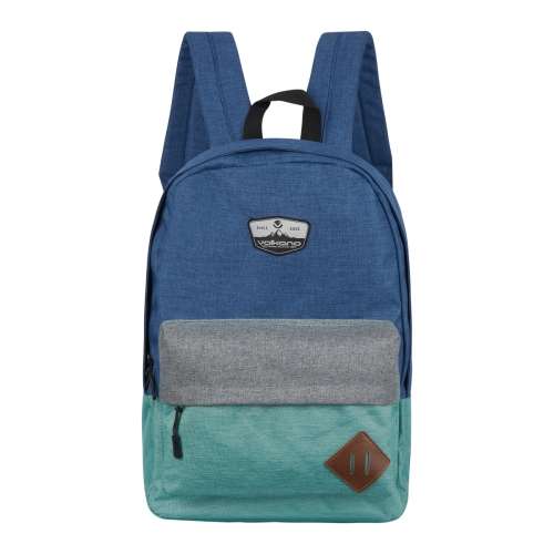 Volkano 3D Series 15.6` Backpack in Blue and Turquoise with Adjustable Padded Shoulder Straps