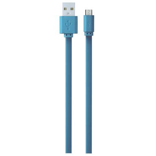 Volkano Slim Series Micro USB Charging and Data Cable - Blue