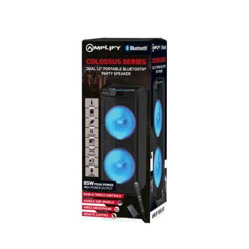 Amplify Colossus Series Dual 12` Bluetooth Party Speaker