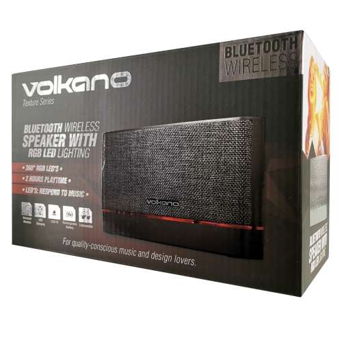 Volkano Texture Series Bluetooth Speaker - Dark Grey