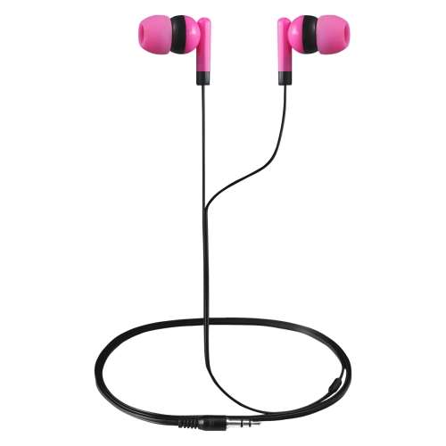 Volkano Dual Neo Series Headphone and Earphone Combo - Neon Pink
