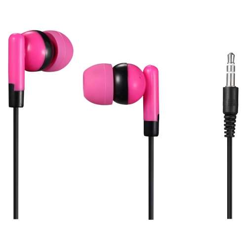Volkano Dual Neo Series Headphone and Earphone Combo - Neon Pink