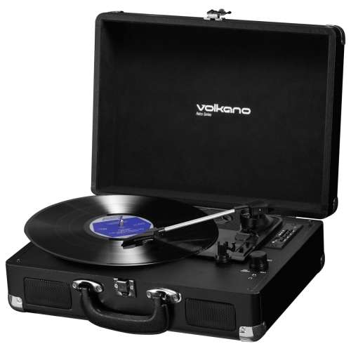 Volkano Retro Series Portable Vinyl Player and Bluetooth Speaker