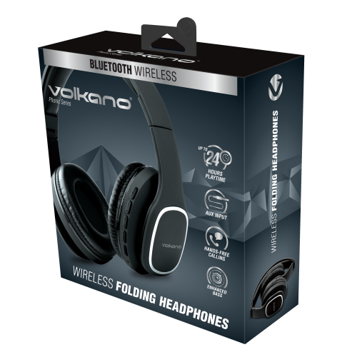 Volkano Bluetooth Headphones -  Phonic Series black