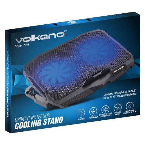 Volkano Upright Notebook Cooling Stand - Glacier series