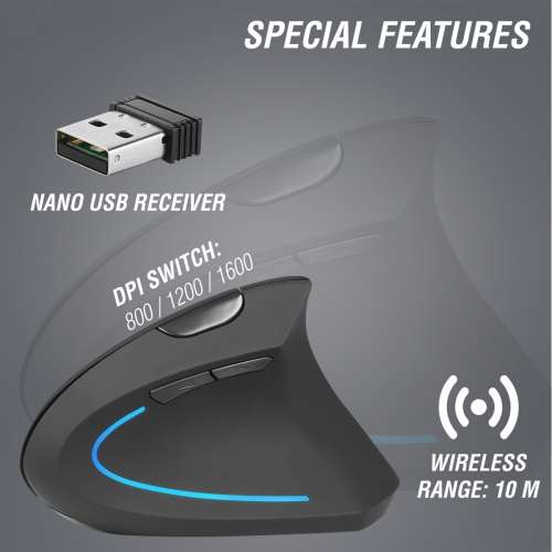 VolkanoX Summit series Vertical Wireless mouse