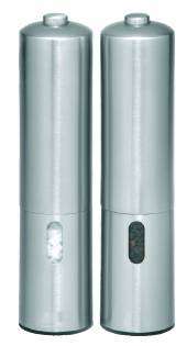 STAINLESS STEEL ELECTRIC SALT & PEPPER MILLS