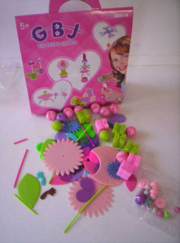 GIRLS BUILDING BLOCKS - 76 piece ***IN HAND BAG***