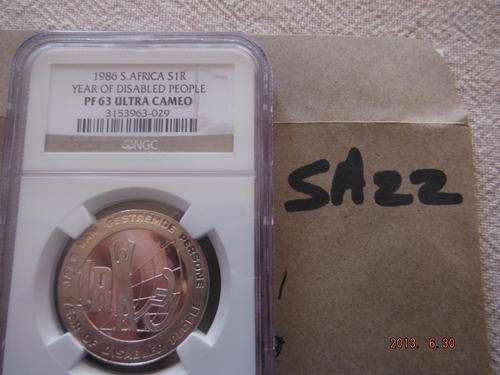 NGC GRADED SILVER R1 PF 63 ULTRA CAMEO YEAR OF THE DISABLED PEOPLE