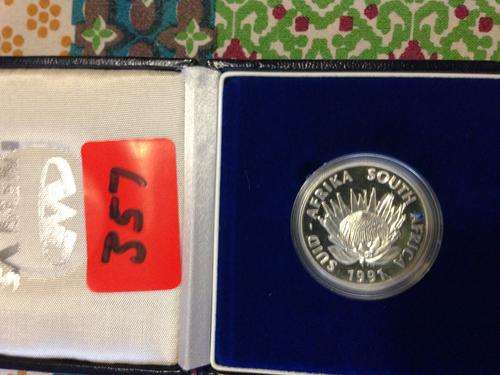 1991 SA SILVER R1 PROOF IN SAM BOX - NURSING