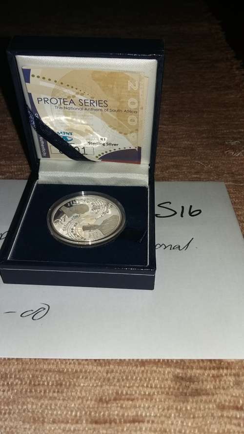 2009 SA SILVER PROOF R1 NATIONAL AUTHEN WITH CERTIFICATE