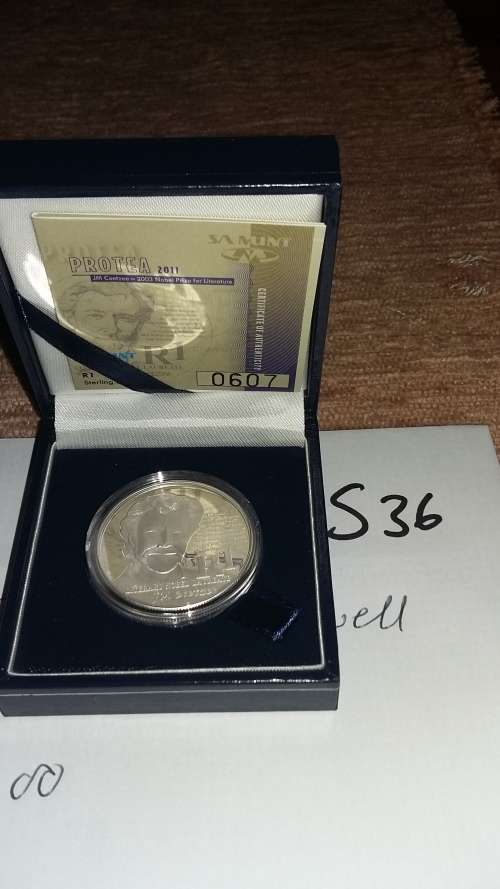 2011 SA SILVER PROOF R1 MAXWELL WITH CERTIFICATE