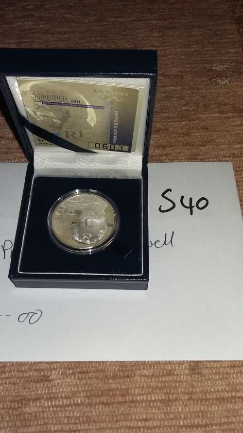 2011 SA SILVER PROOF R1 MAXWELL WITH CERTIFICATE