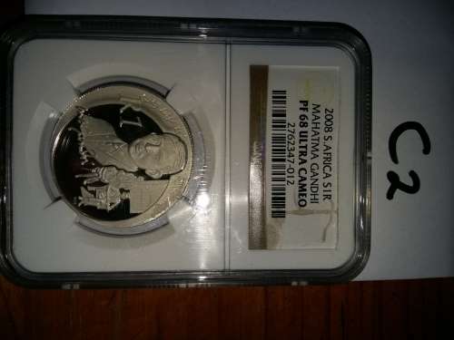 2008 S silver r1 ghandi pf 68uc