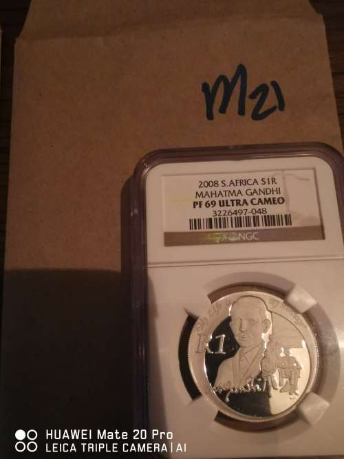 2008 SILVER R1 - GHANDI - PF69 UC