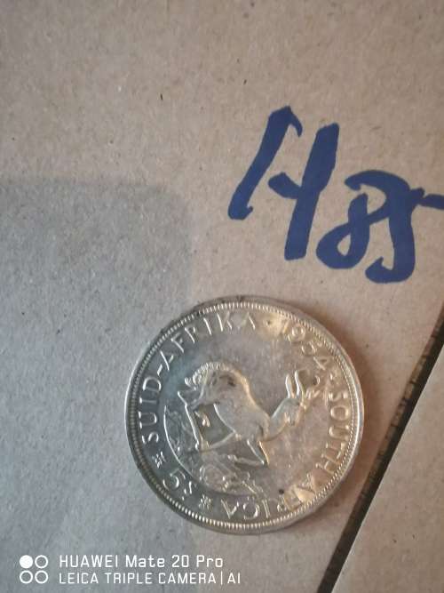 1954 SA UNION CROWN/5 SHILLING