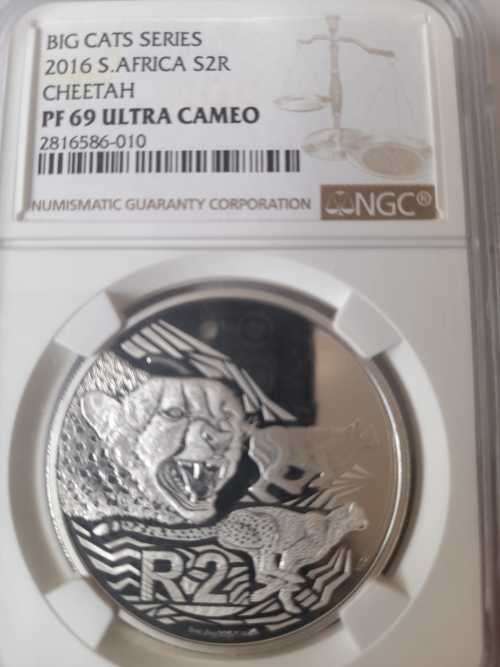 2016 SA Silver Proof R2 - CHeetah PF69UC
