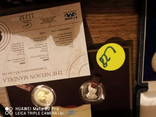 2000 PROOFLIKE AND 2008 PROOF LASER FROSTED R5 MANDELA