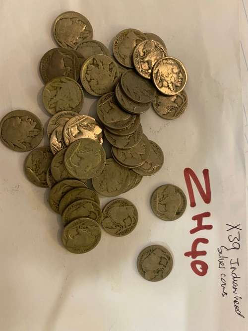 39X INDIAN HEAD USA SILVER COINS