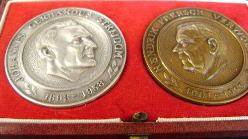 ONLY 250 EVER MINTED WITH CERTIFICATE 1898 TO 1958 AND 1901 1966 MEDALLIONS STRIJDOM /VERWOERD