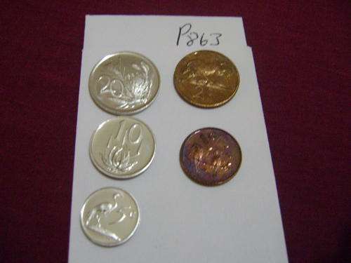 1987 SA PROOF COINS X5