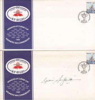 **Original Autograph** 100 Centenary of WP Rugby signed by Divan Serfontein