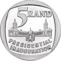 1994 Inauguration R5 Coins