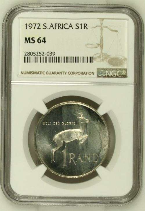 1972 Silver R1 in Mint State - NGC MS64