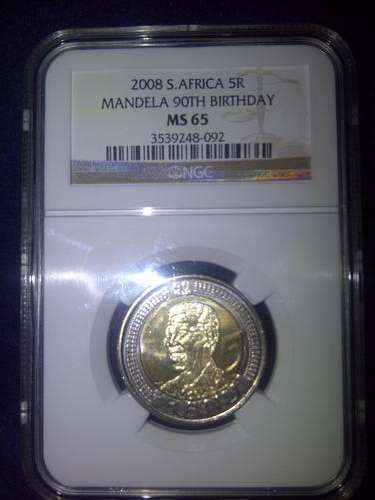 Mandela MS65 B-day coin 90th 2008