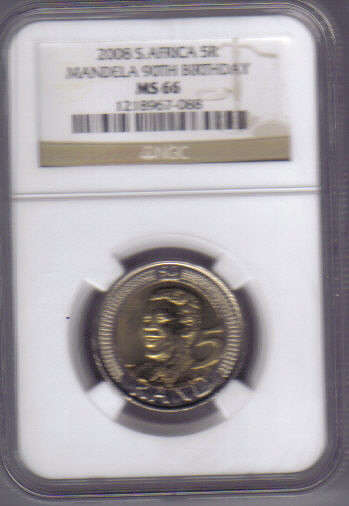 **********MS66********* NGC**********2008 MANDELA 90th BIRTHDAY*********