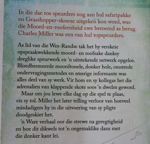 Moord en Roof--In die kop van 'n Baasspeurder deur Albert Blake