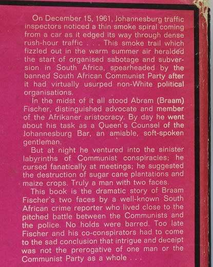 Braam Fischer The man with two faces by Chris Vermaak