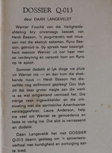 Dosier Q-013 deur Daan Langeveld