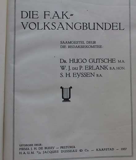 F.A.K. Volksangbundel 1937