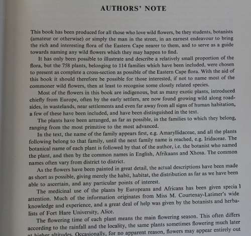 Wild Flowers of the Eastern Cape by A. Batten and H.Bokelmann