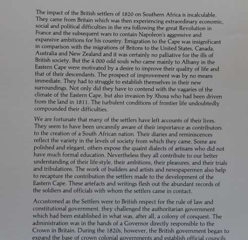 The 1820 Settlers by Lynne Bryer & Keith S. Hunt