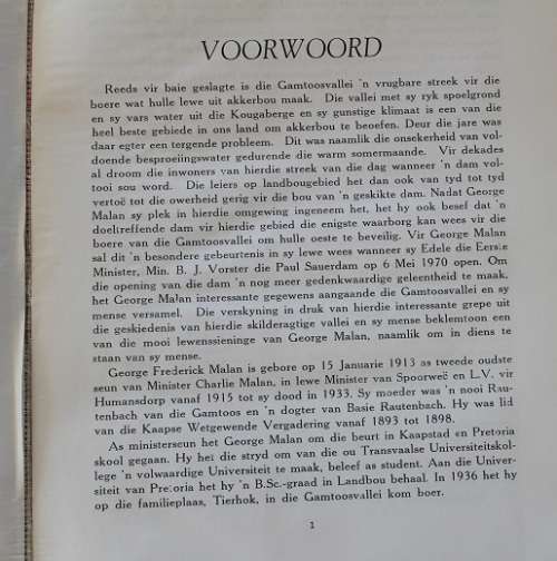 Die Brullende Leeu getem deur G.F. Malan. Besproeiingsboerdery in die Gamtoosvallei.