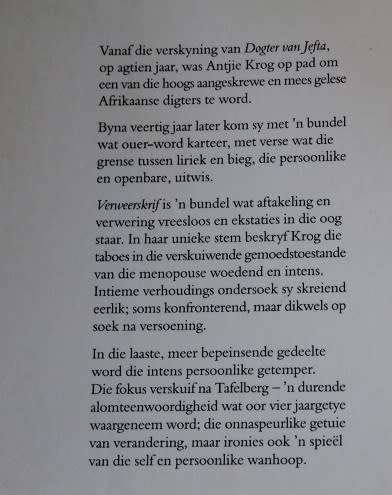 Verweerskrif deur Antjie Krog