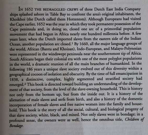 Children of Bondage by Robert C. Shell. A social history of the Slave Society at the Cape 1652-1838