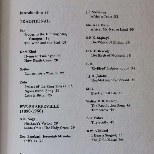 Voices from within edited by M. Chapman and Achmat Dangor. Black poetry from Southern Africa