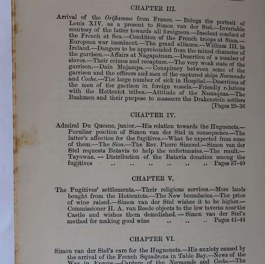 Rambles through the archives of the Cape of Good Hope-1688-1700 by H.C. Vos Leibbrandt.